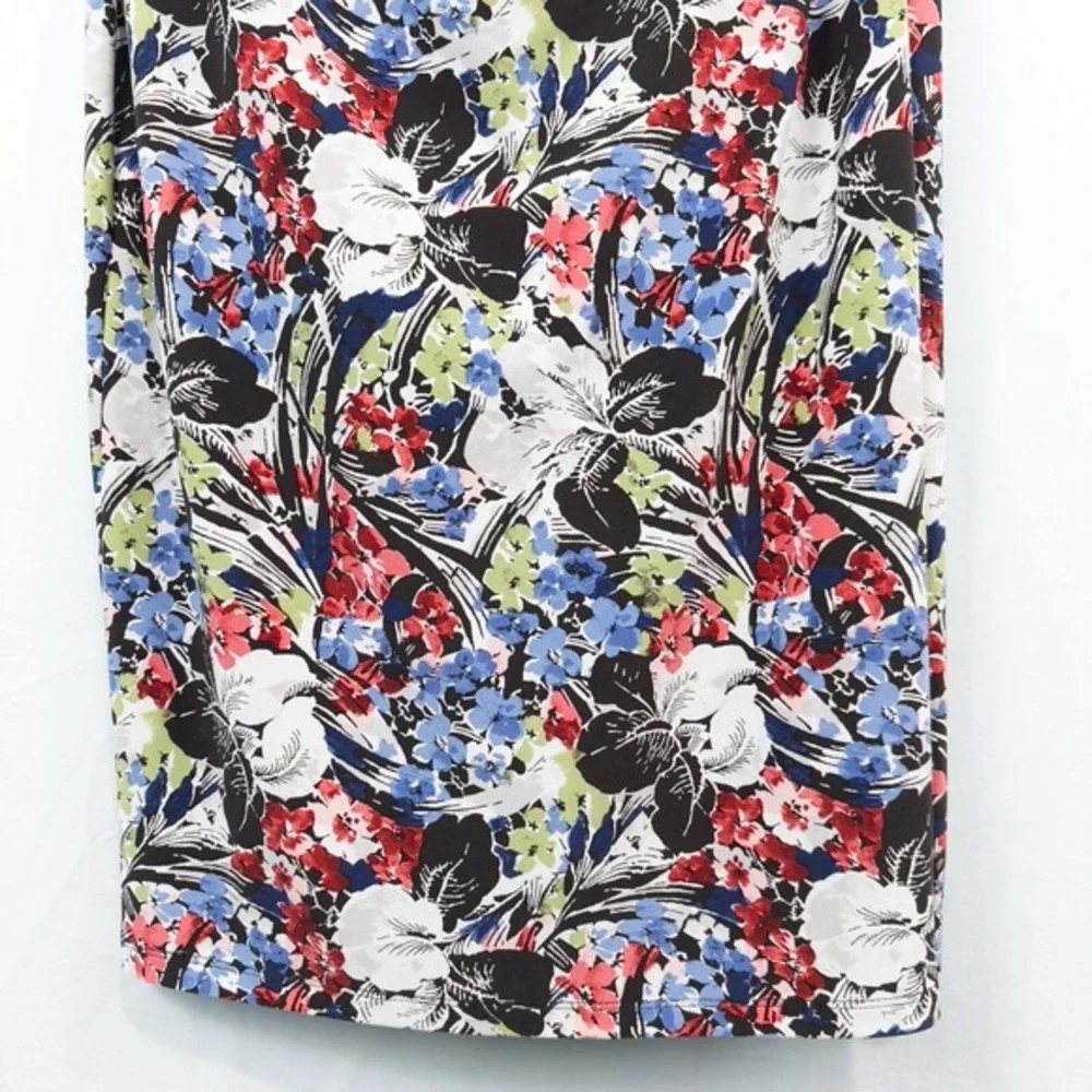 Lauren‎ Ralph Lauren Floral Flutter Sleeve Surplice Dress Size 10 V Neck Ruched - Picture 10 of 16